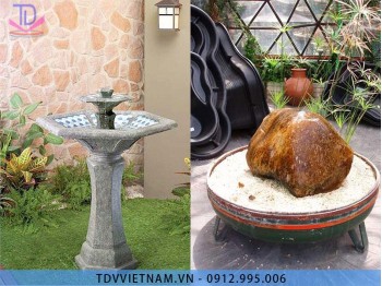 Đài phun nước nghệ thuật mini - Thiết kế tiểu cảnh sân vườn | TDVVIETNAM.VN