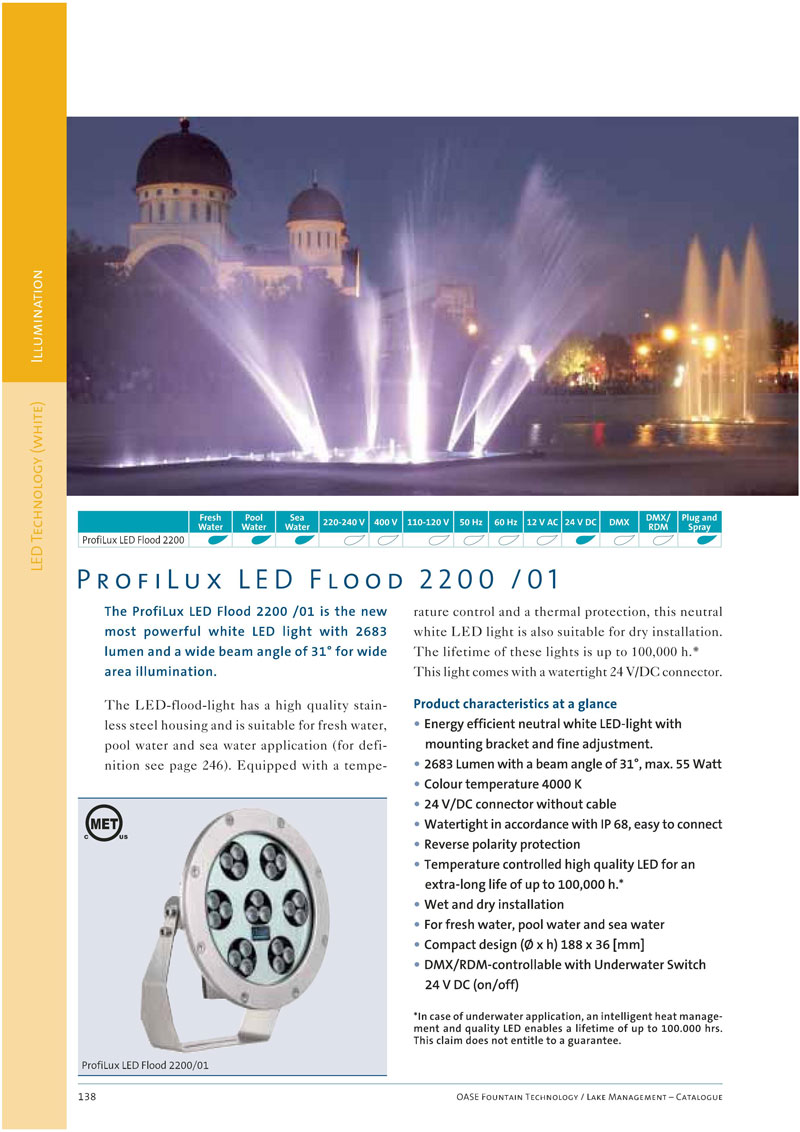 Đèn Led âm nước Profilux LED Flood 2200 6