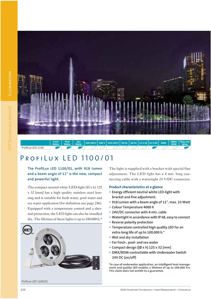 Đèn Led chìm nước Profilux LED 1100 7