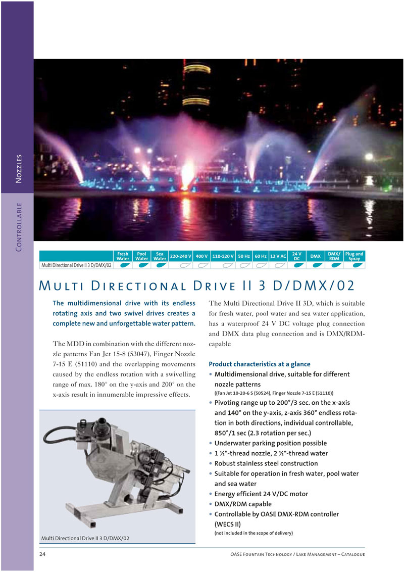 Vòi phun nước hình quạt Multi Directional Drive II 3D 5