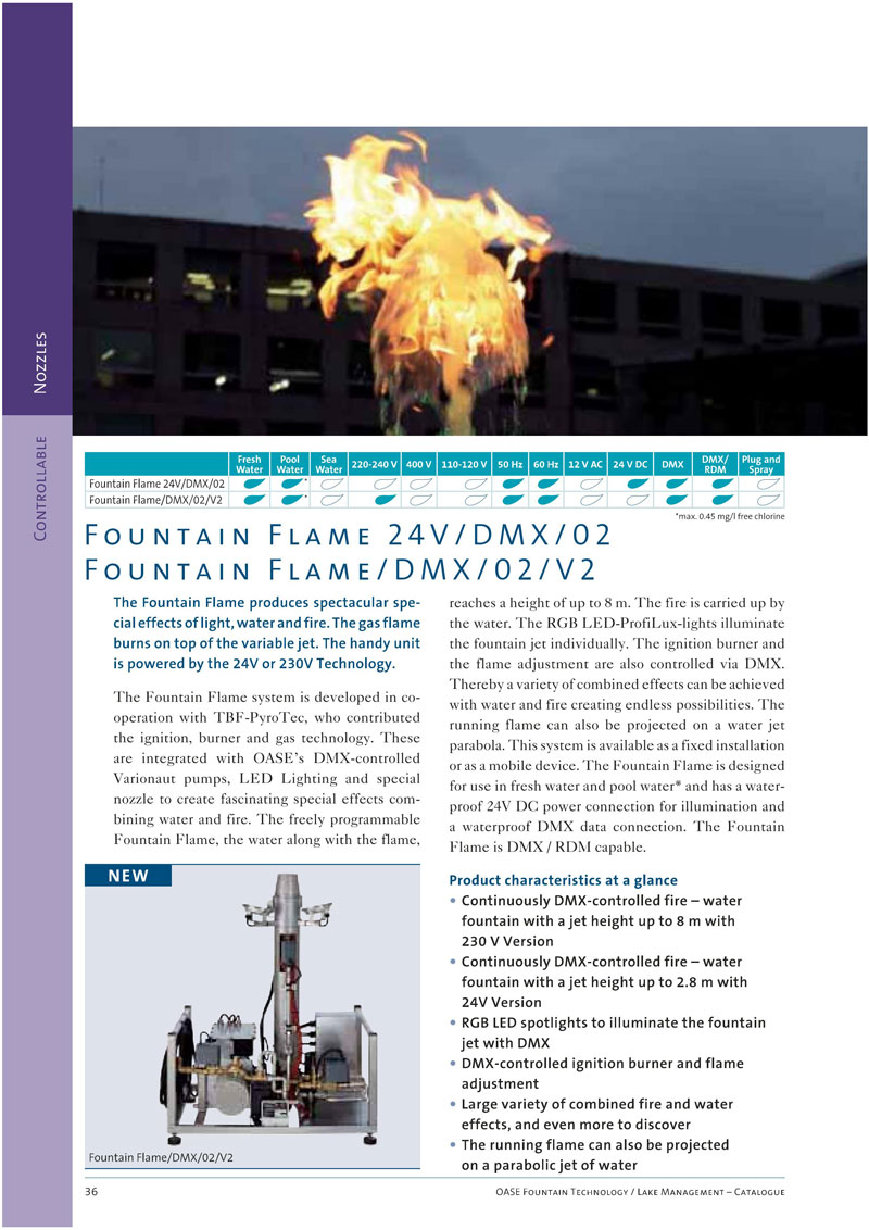 Vòi phun nước tạo lửa Fountain Flame 11
