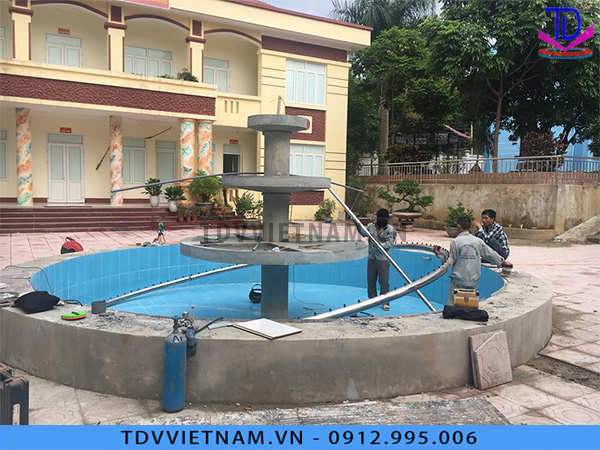 Thi công và lắp đặt đài phun nước thớt tràn huyện ủy Tủa Chùa, Điện Biên 3
