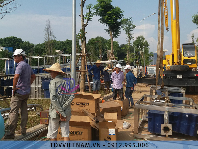 Thi công lắp đặt đài phun nước tại Hà Nội 1