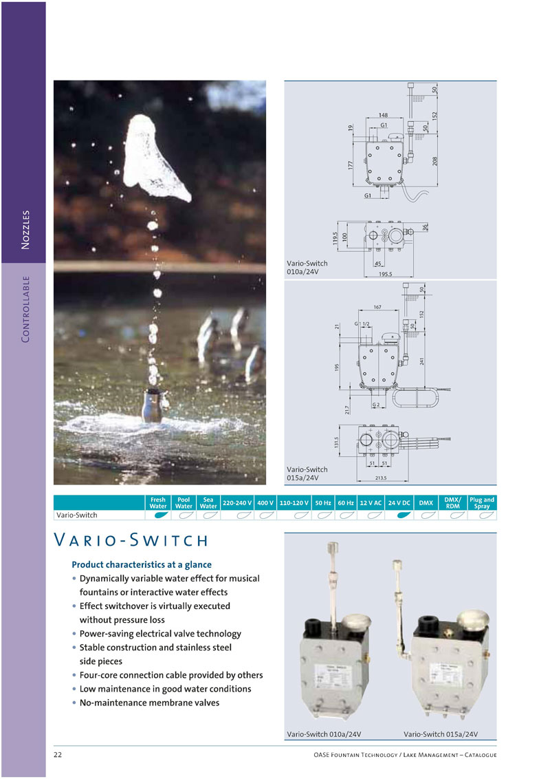 Vòi phun nước sủi bọt khí VarioSwitch 5