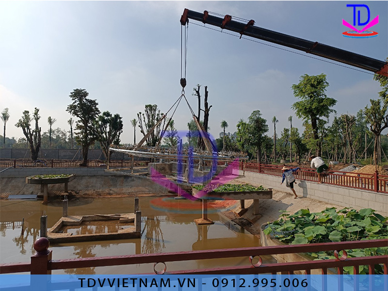 Lắp đặt đài phun nước biệt thự sân vườn tại Củ Chi - Hồ Chí Minh