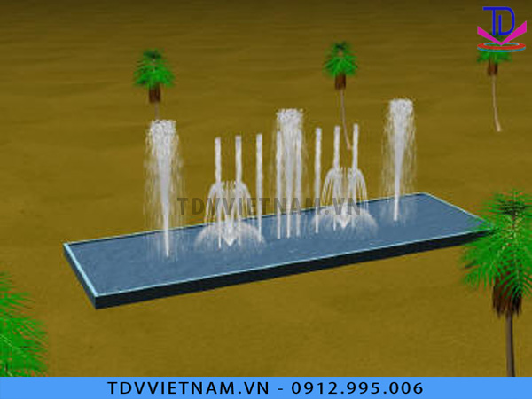 Thiết kế Đài phun nước hình chữ nhật 15